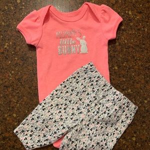 Carters 2 Piece Neon Glitter Outfit Set
